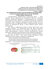 Анализ приоритетных направлений использования средств в деятельности государственных социальных фондов РФ