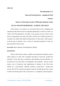 Islam and postmodernism - mapping the field abstract