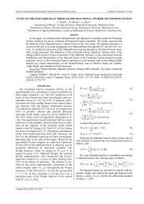 Study on the Mainardi beam through the fractional Fourier transforms system