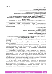 Система законодательства и нормативного регулирования бухгалтерского учета в Российской Федерации