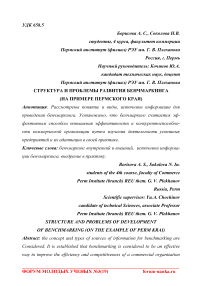 Структура и проблемы развития бенчмаркинга (на примере Пермского края)