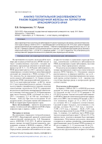 Анализ госпитальной заболеваемости раком поджелудочной железы на территории Красноярского края