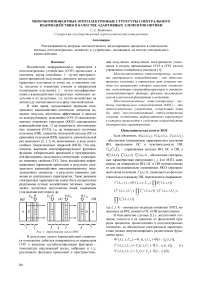Многокомпонентные оптоэлектронные структуры спектрального взаимодействия в качестве адаптивных элементов оптики