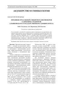 Предменструальный синдром и дисменорея у девушек-студенток Ульяновского государственного университета