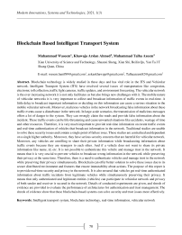 Blockchain Based Intelligent Transport System
