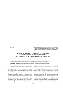 Профессиональное обучение осужденных в исправительных учреждениях (на примере ПУ № 229 Челябинской области)