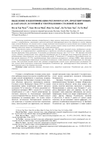 Выделение и идентификация Pseudomonas spp., продуцирующих β-лактамазу, в готовой к употреблению столовой зелени