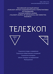 1, 2023 - Телескоп: журнал социологических и маркетинговых исследований