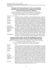 Развернутый химический анализ почв и установление приоритетных загрязнителей на территории аэродрома государственной авиации (г. Крымск)