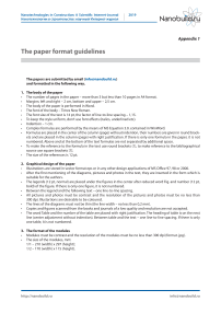 The paper format guidelines