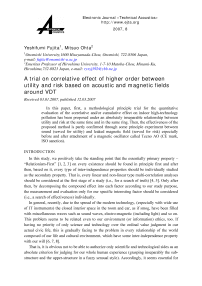 A trial on correlative effect of higher order between utility and risk based on acoustic and magnetic fields around vdt