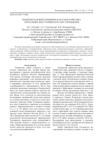 Комплексная биогеохимическая характеристика термальных вод Тумнинского месторождения