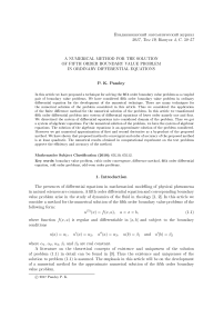 A numerical method for the solution of fifth order boundary value problem in ordinary differential equations
