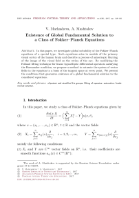 Existence of global fundamental solution to a class of Fokker-Planck equations