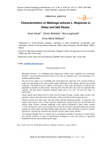 Characterization of Medicago arborea L. response to water and salt stress