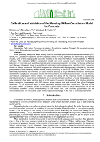 Calibration and validation of the Menetrey-Willam constitutive model for concrete