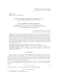 Partial integral operators of Fredholm type on Kaplansky-Hilbert module over L0