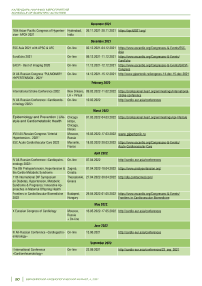 Schedule of scientific activities