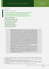 Влияние концентрации росторегулирующих препаратов на биометрические показатели клюквы болотной (Oxycoccus palustris Pers.) при культивировании in vitro