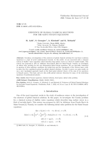 Existence of global classical solutions for the Saint-Venant equations