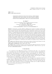 Existence results for functional perturbed differential equations of fractional order with state-dependent delay in Banach spaces