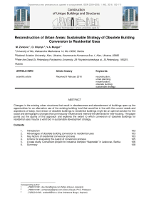 Reconstruction of urban areas: sustainable strategy of obsolete building conversion to residential uses