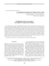 The megaliths of Korea and Japan: an analysis of origins and functions