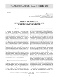 Раннепалеолитическая микролитическая индустрия в Евразии: миграция или конвергенция?