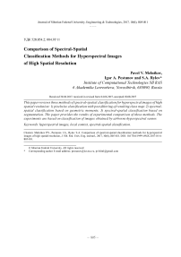 Comparison of spectral-spatial classification methods for hyperspectral images of high spatial resolution