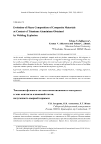 Evolution of phase composition of composite materials at contact of titanium-aluminium obtained by welding explosion