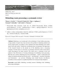 Debarking waste processing: a systematic review