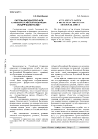Система государственной службы Российской Федерации: исторический аспект