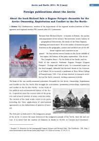 About the book Richard Sale и Eugene Potapov «Scramble for the Arctic: Ownership, Exploitation and Conflict in the Far North»