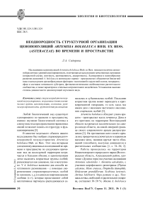 Неоднородность структурной организации ценопопуляций Artemisia hololeuca Bieb. ex Bess. (Asteraceae) во времени и пространстве