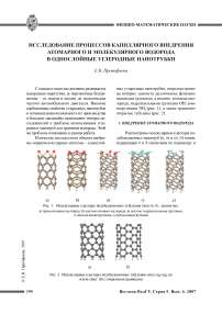 Исследование процессов капиллярного внедрения атомарного и молекулярного водорода в однослойные углеродные нанотрубки