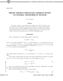 Pricing discrete percentage look-back option via integral transforms of measure