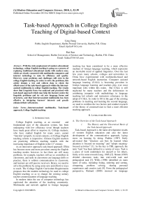 Task-based Approach in College English Teaching of Digital-based Context