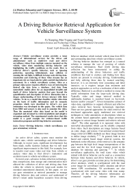 A Driving Behavior Retrieval Application for Vehicle Surveillance System