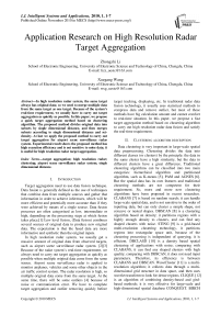 Application Research on High Resolution Radar Target Aggregation