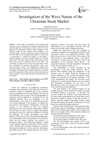 Investigation of the Wave Nature of the Ukrainian Stock Market