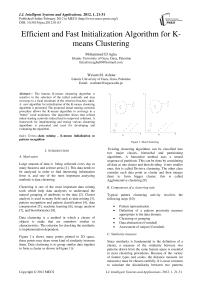Efficient and Fast Initialization Algorithm for K-means Clustering