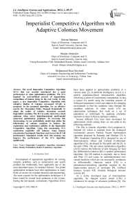 Imperialist Competitive Algorithm with Adaptive Colonies Movement