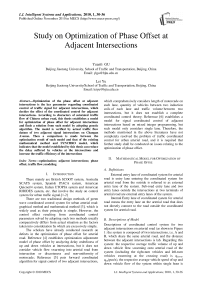 Study on Optimization of Phase Offset at Adjacent Intersections
