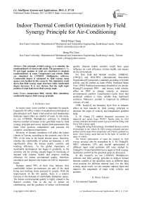Indoor Thermal Comfort Optimization by Field Synergy Principle for Air-Conditioning