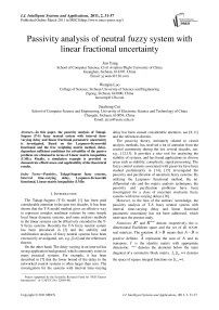 Passivity analysis of neutral fuzzy system with linear fractional uncertainty