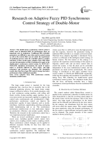 Research on Adaptive Fuzzy PID Synchronous Control Strategy of Double-Motor