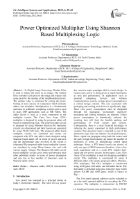 Power Optimized Multiplier Using Shannon Based Multiplexing Logic
