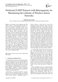 Proficient D-SEP Protocol with Heterogeneity for Maximizing the Lifetime of Wireless Sensor Networks
