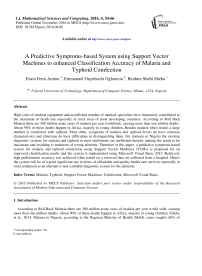 A Predictive Symptoms-based System using Support Vector Machines to enhanced Classification Accuracy of Malaria and Typhoid Coinfection