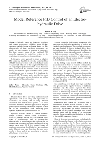 Model Reference PID Control of an Electro-hydraulic Drive